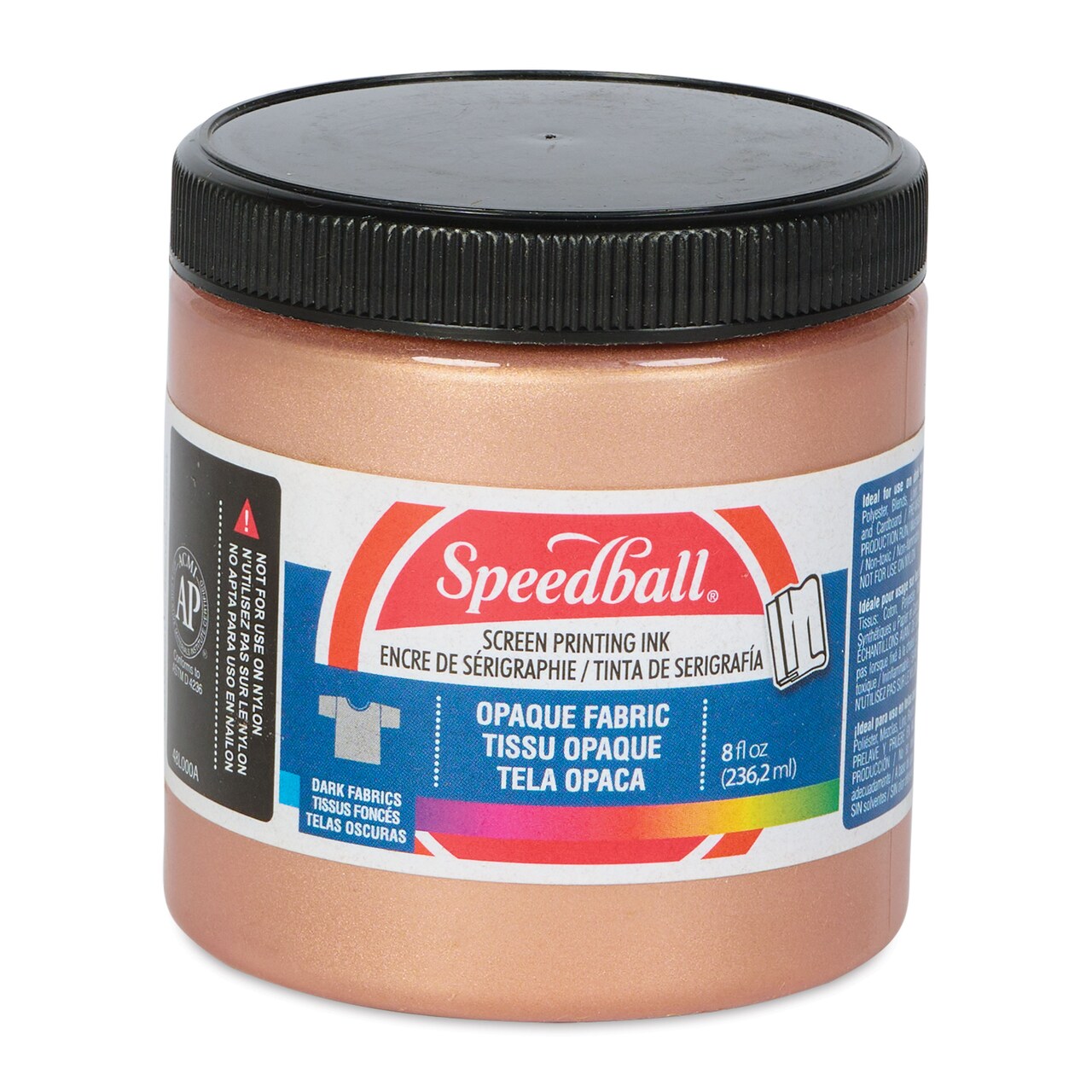 Speedball Fabric Screen Printing Ink - Rose Gold (Opaque), 8 oz, Jar